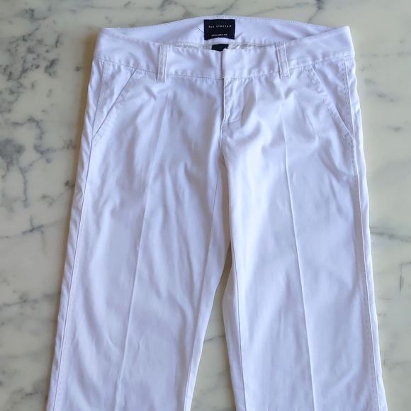 The Limited Sexy Drew Fit Cotton Spandex Off White Dress Pant w/stitching design - Picture 2 of 6